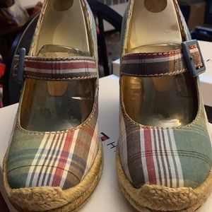 Women’s Hilfiger Plaid Wedges Size 7M